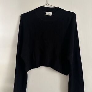 Wilfred Cropped Black Sweater Size 2 Bell Sleeve
